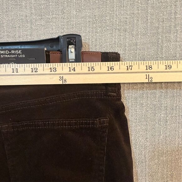 NWT Lauren Ralph Lauren Jean Women 10P Brown Mid Rise Straight Leg Corduroy Pant - Picture 7 of 10